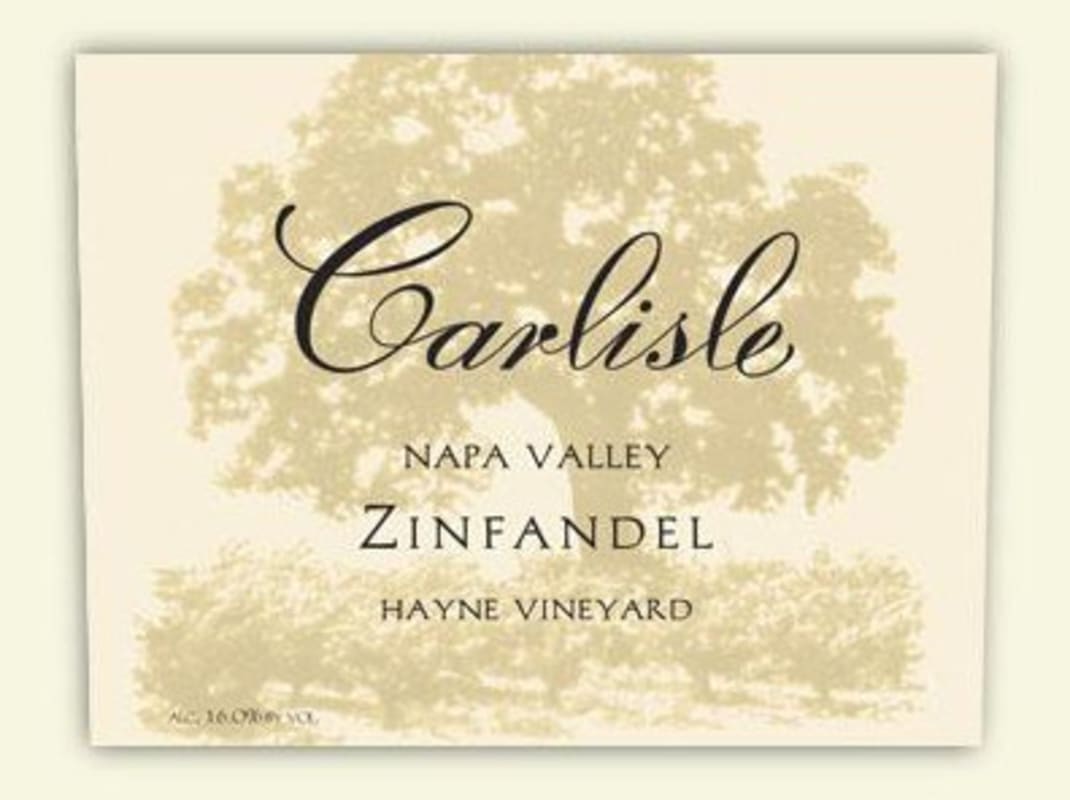 Carlisle Hayne Vineyard Zinfandel 2013 Front Label