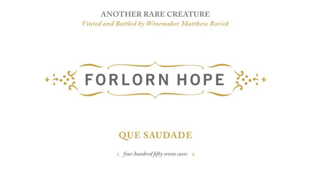 Forlorn Hope Que Saudade Verdelho 2013 Front Label