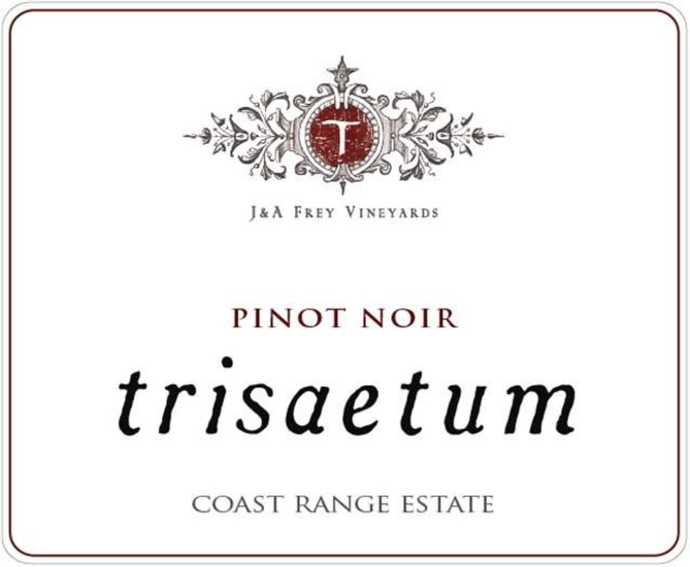 Trisaetum Coast Range Estate Pinot Noir 2013 Front Label