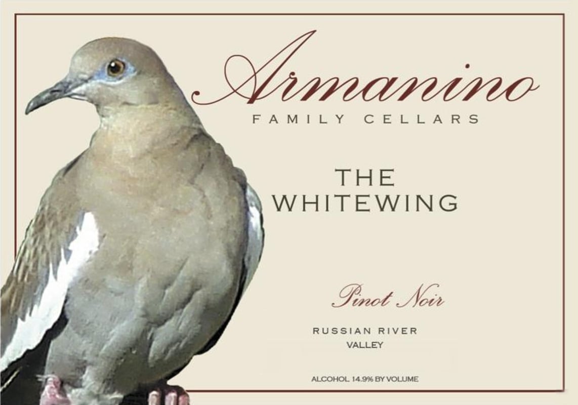 Armanino The Whitewing Pinot Noir 2013 Front Label