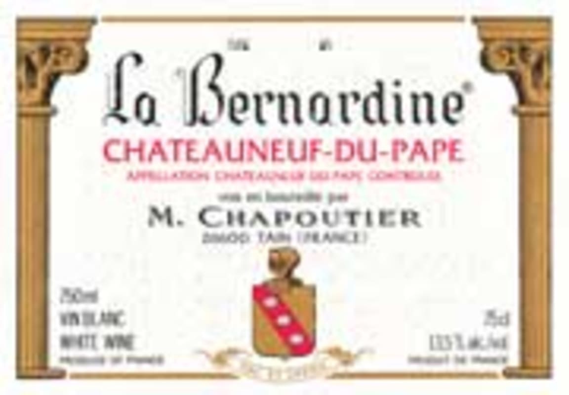 M. Chapoutier Chateauneuf-du-Pape La Bernardine 1999 Front Label