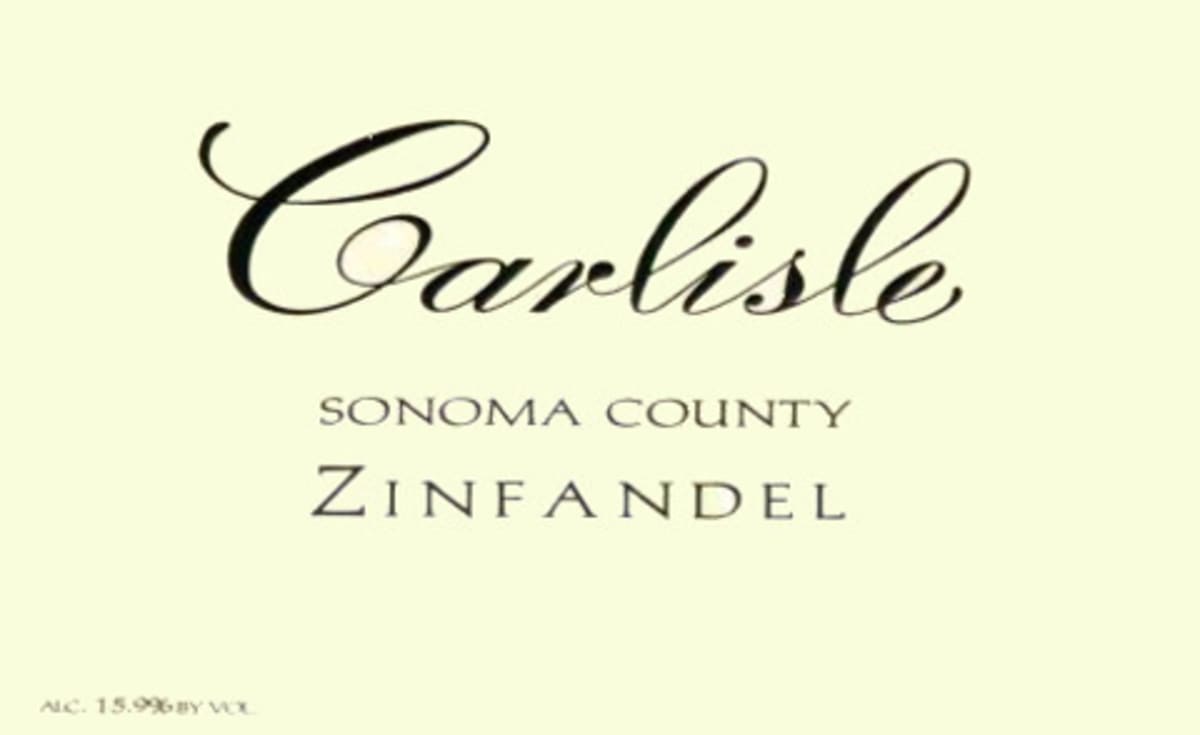 Carlisle Sonoma County Zinfandel 2010 Front Label