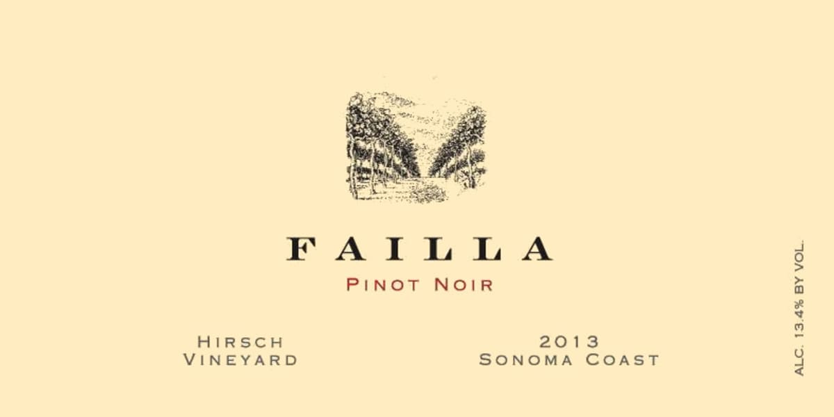 Failla Hirsch Vineyard Pinot Noir 2013 Front Label