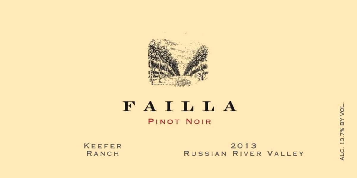 Failla Keefer Ranch Pinot Noir 2013 Front Label
