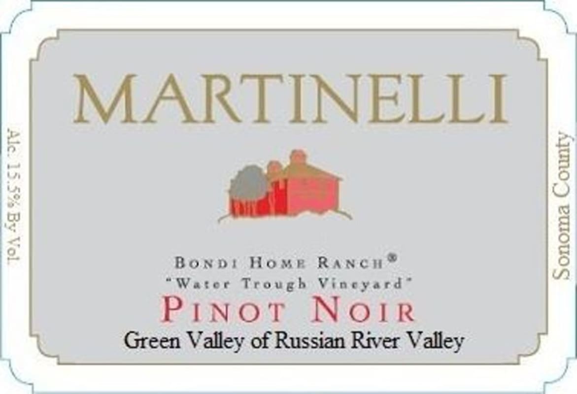 Martinelli Bondi Home Ranch Pinot Noir 2013 Front Label