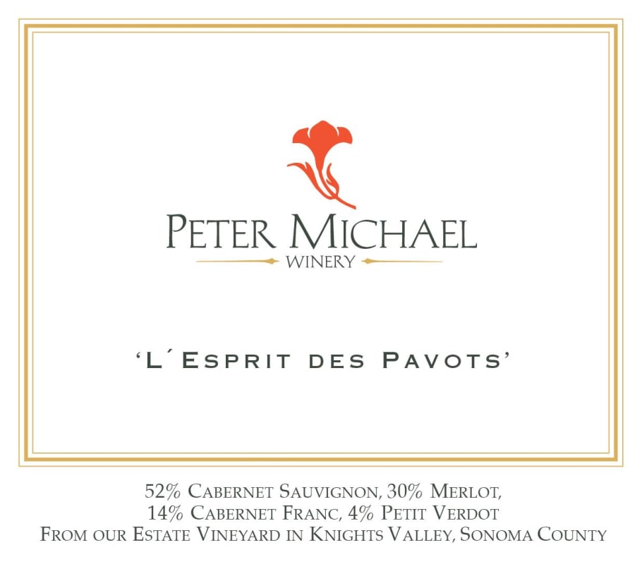 Peter Michael L'Esprit des Pavots 2013 Front Label