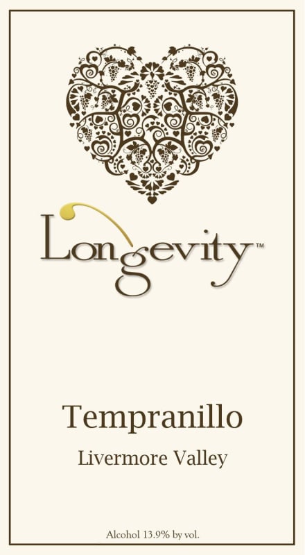 Longevity Wines Tempranillo 2012 Front Label