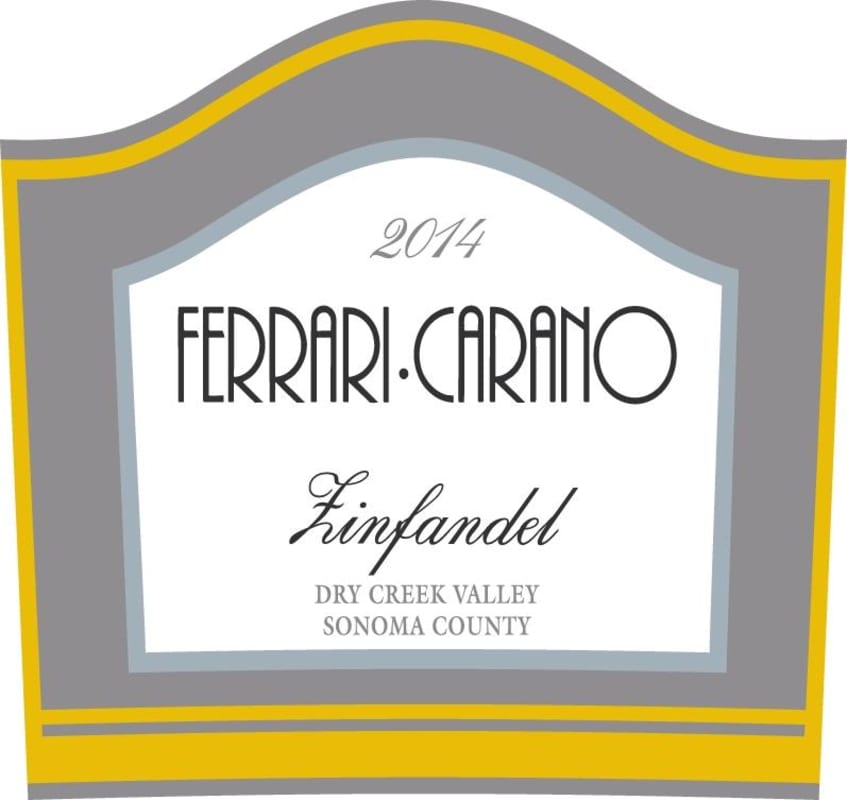 Ferrari-Carano Dry Creek Valley Zinfandel 2014 Front Label