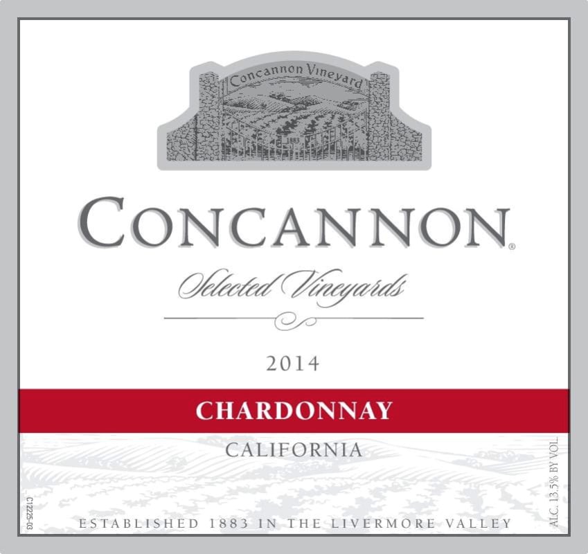 Concannon Selected Vineyards Chardonnay 2014 Front Label