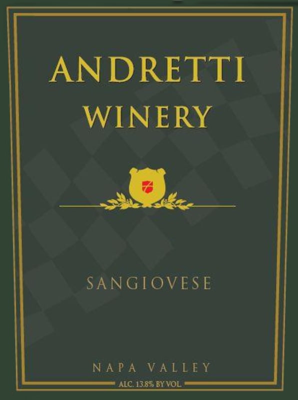 Andretti Sangiovese 2014 Front Label