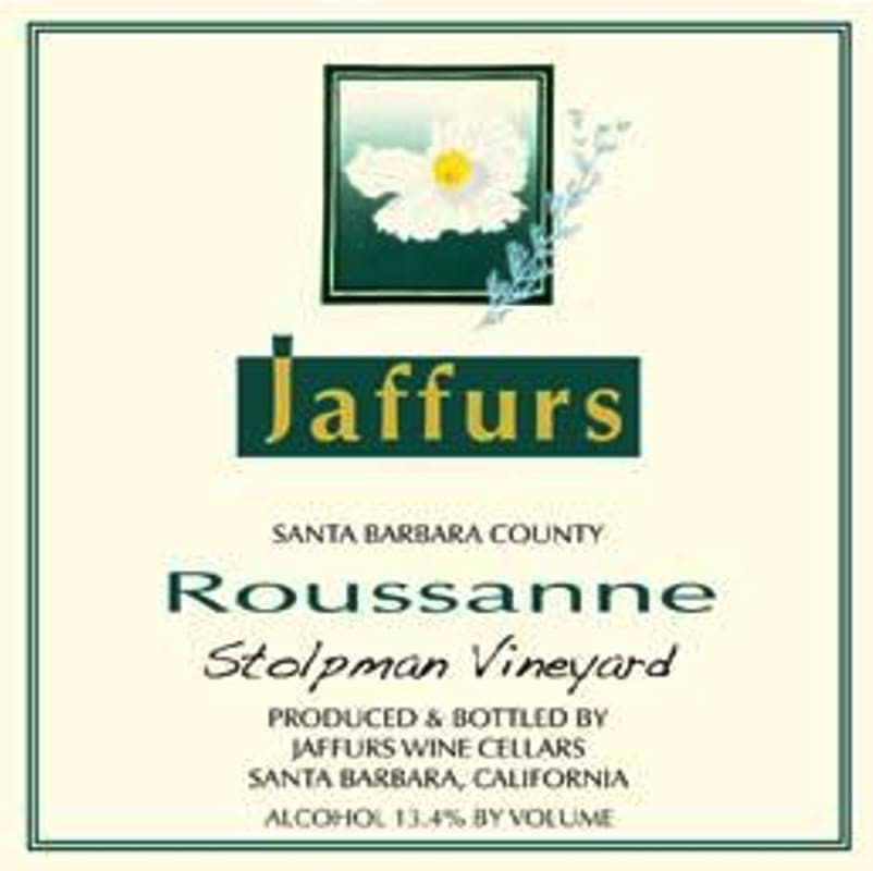 Jaffurs Stolpman Vineyard Roussane 2014 Front Label