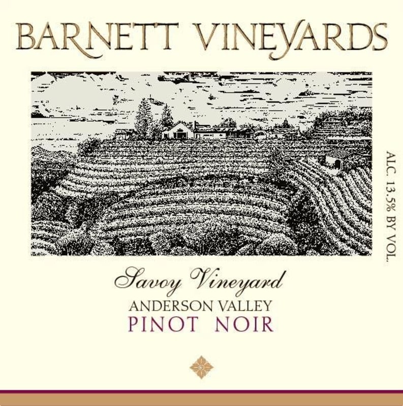 Barnett Vineyards Savoy Vineyard Pinot Noir 2014 Front Label