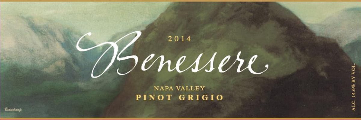 Benessere Carneros Pinot Grigio 2014 Front Label