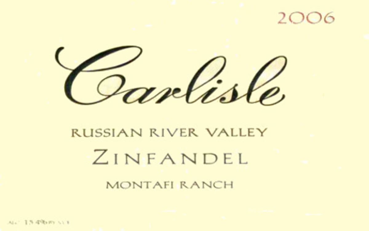 Carlisle Montafi Ranch Zinfandel 2006 Front Label