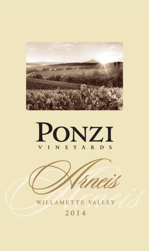 Ponzi Arneis 2014 Front Label