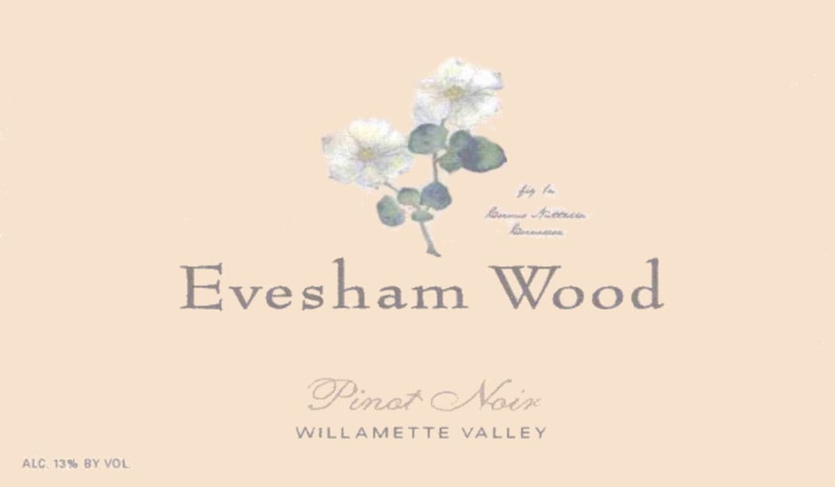 Evesham Wood Pinot Noir 2014 Front Label