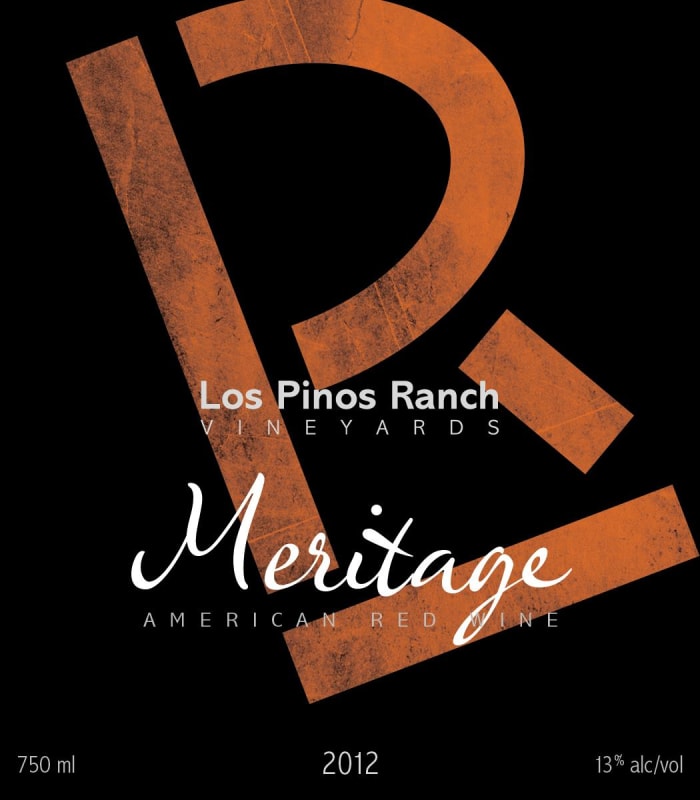 Los Pinos Ranch Vineyards Meritage 2012 Front Label