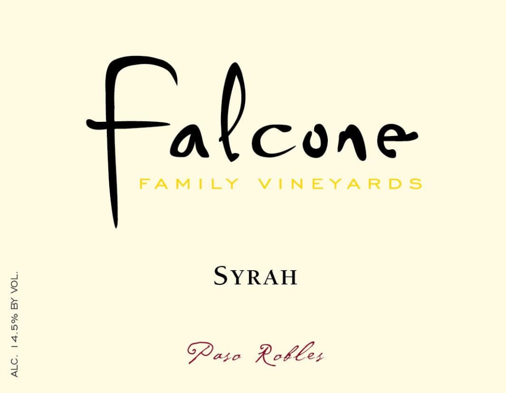 Falcone Syrah 2014 Front Label