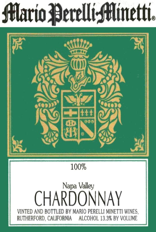 Mario Perelli-Minetti Chardonnay 2014 Front Label