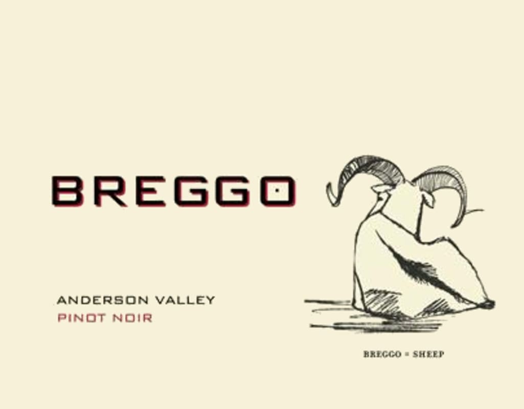 Breggo Cellars Anderson Valley Pinot Noir 2014 Front Label