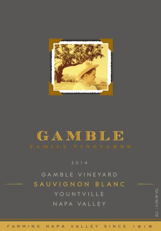 Gamble Estates Sauvignon Blanc 2014 Front Label