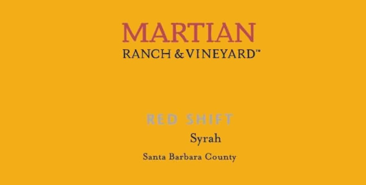Martian Red Shift Syrah 2014 Front Label