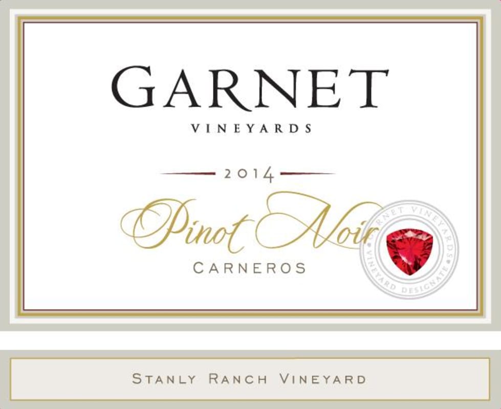 Garnet Carneros Pinot Noir 2014 Front Label