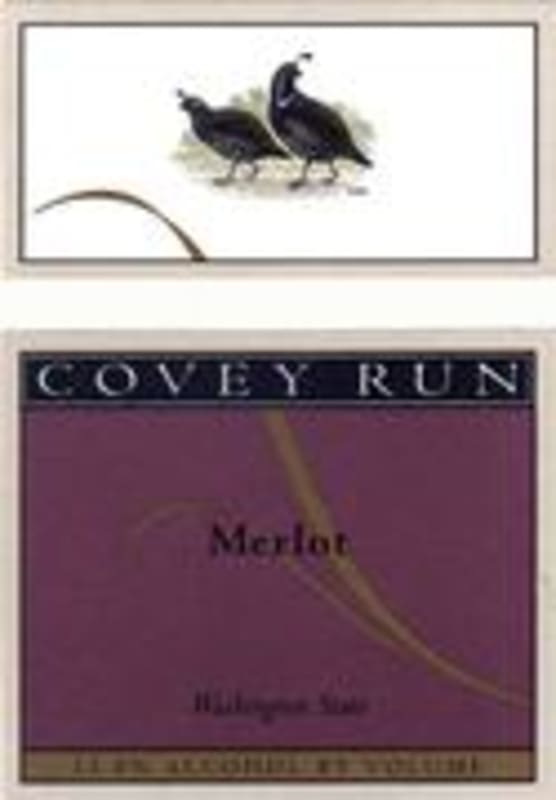 Covey Run Merlot 1999 Front Label
