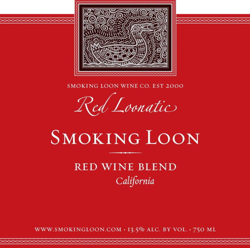 Smoking Loon Red Loonatic 2014 Front Label