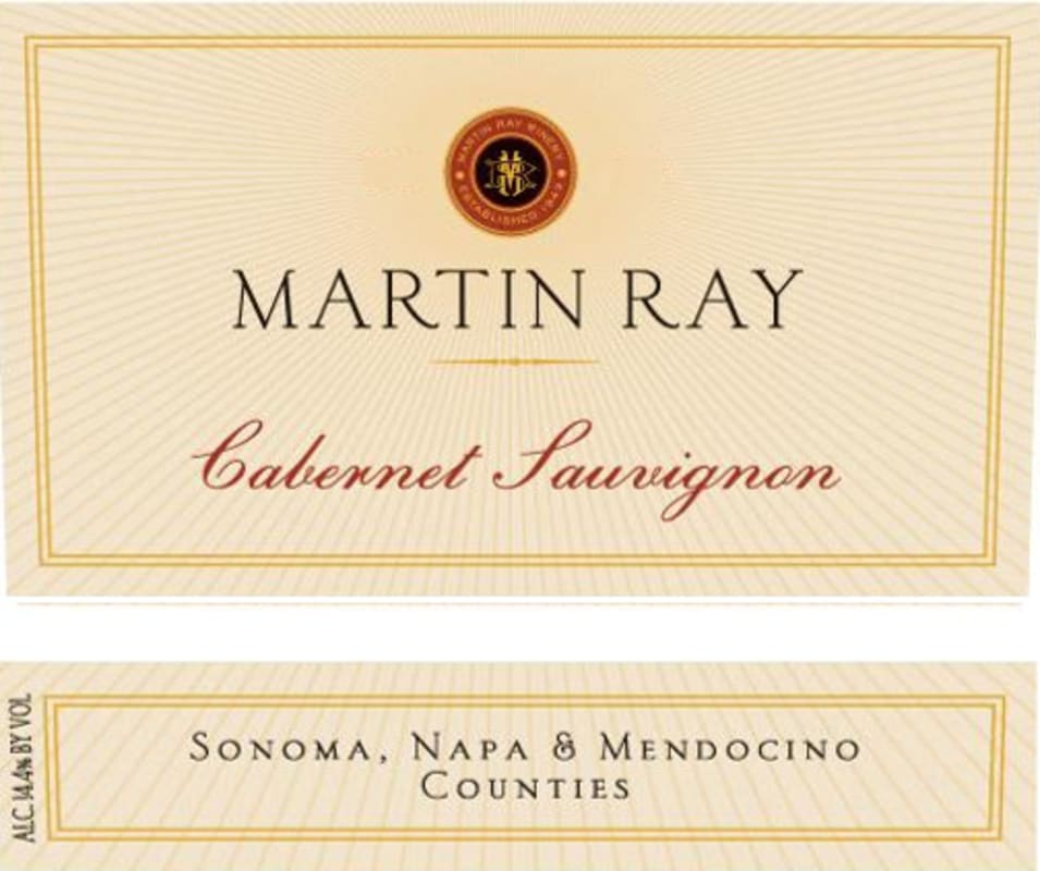 Martin Ray Cabernet Sauvignon 2015 Front Label