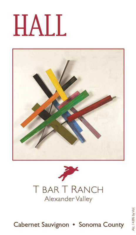Hall T Bar T Ranch Cabernet Sauvignon 2015 Front Label