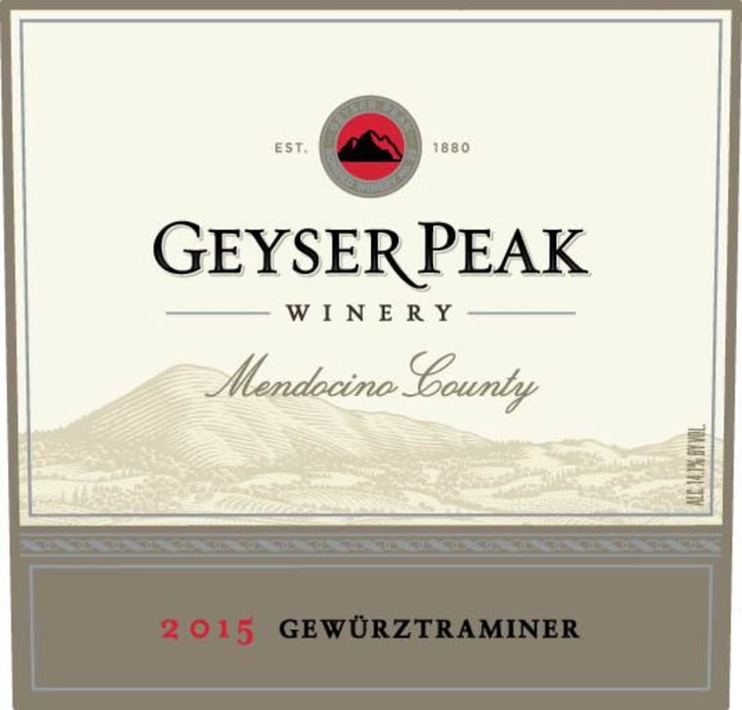 Geyser Peak Gewurztraminer 2015 Front Label