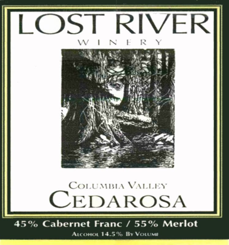 Lost River Winery Cedarosa 2012 Front Label