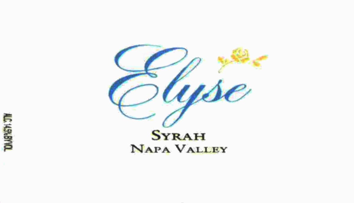 Elyse Syrah 2016 Front Label