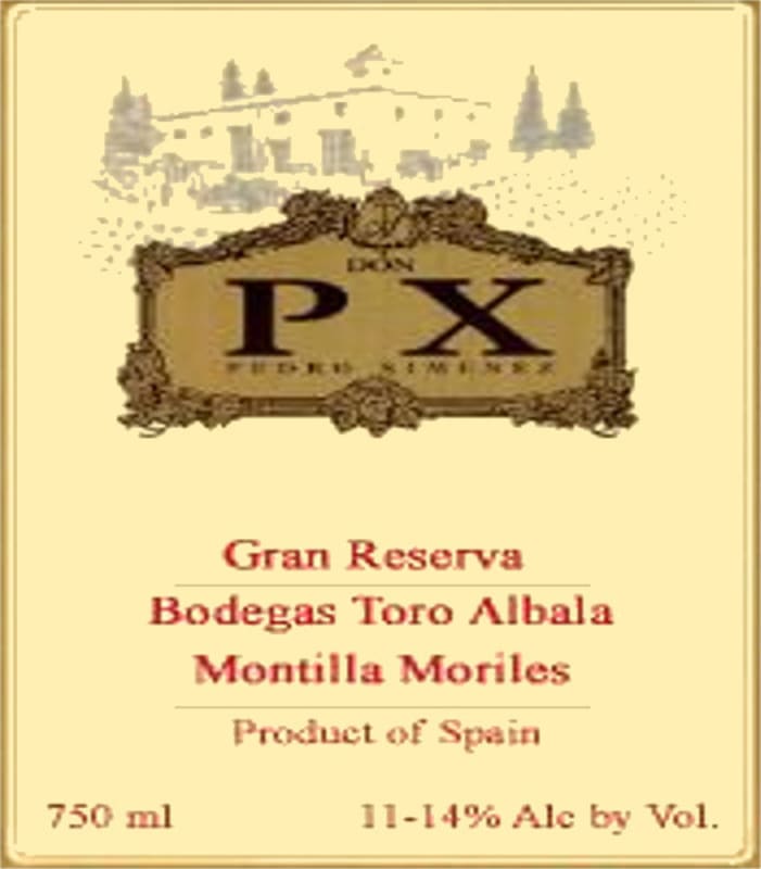 Toro Albala Don PX 1985 Front Label