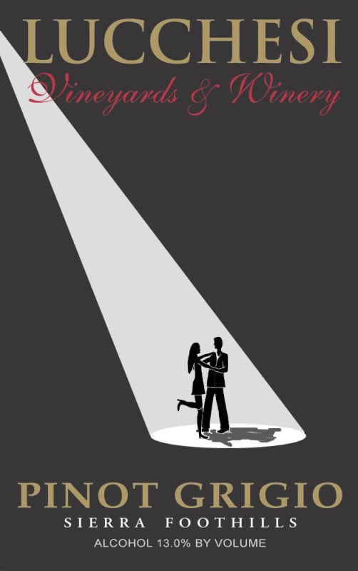 Lucchesi Vineyards & Winery Pinot Grigio 2015 Front Label