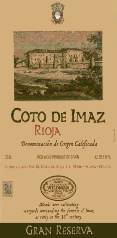El Coto Coto de Imaz Gran Reserva 1995 Front Label