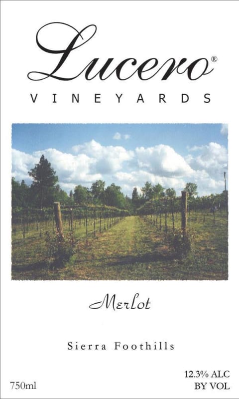 Lucero Vineyards Merlot 2011 Front Label