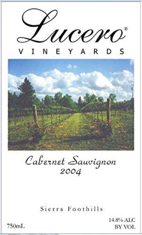 Lucero Vineyards Cabernet Sauvignon 2004 Front Label