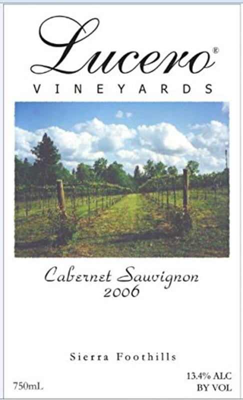 Lucero Vineyards Cabernet Sauvignon 2006 Front Label