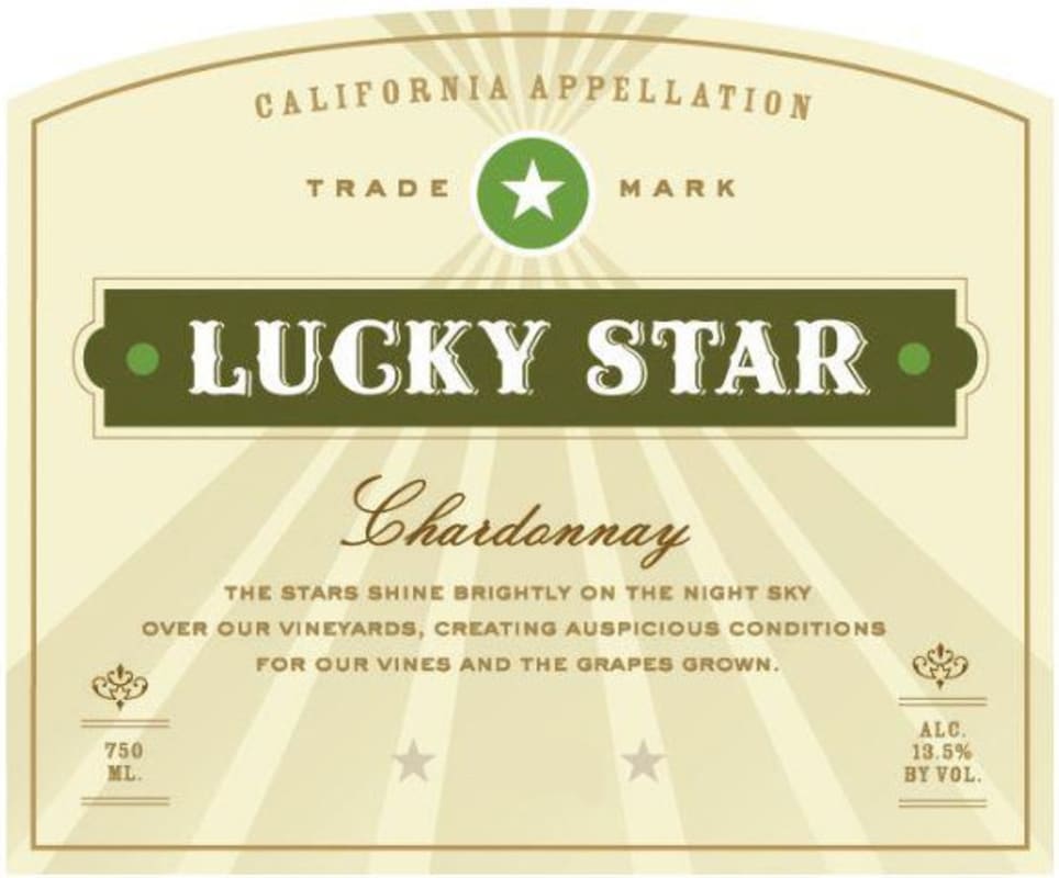 Lucky Star Chardonnay 2014 Front Label