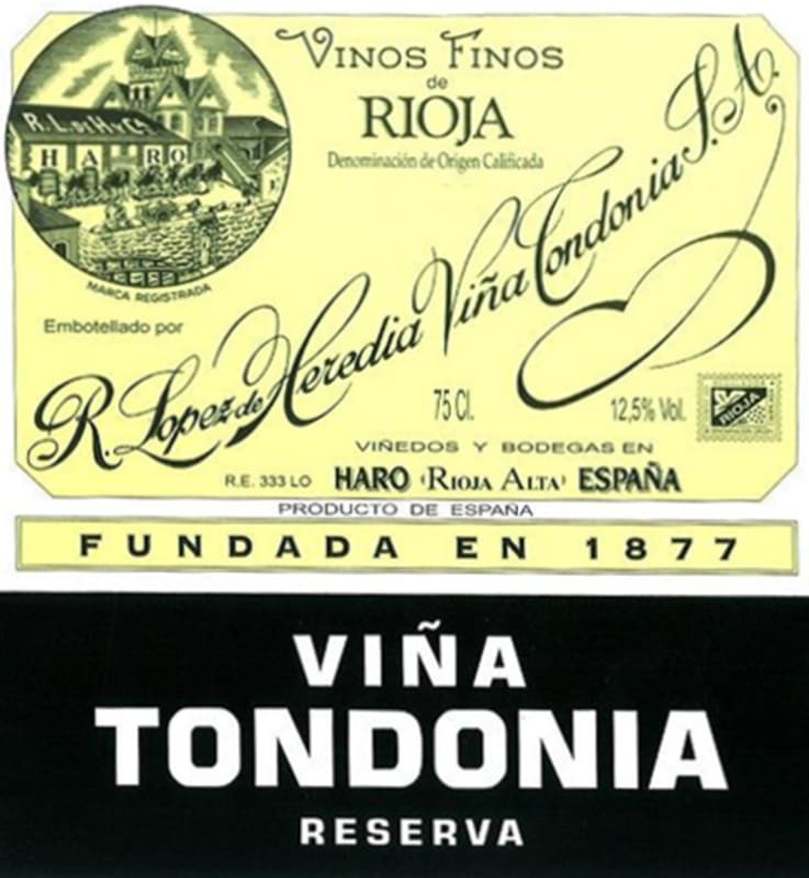 R. Lopez de Heredia Rioja Vina Tondonia Reserva 1997 Front Label