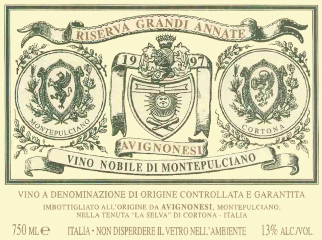 Avignonesi Vino Nobile di Montepulciano Riserva Grandi Annate 1997 Front Label