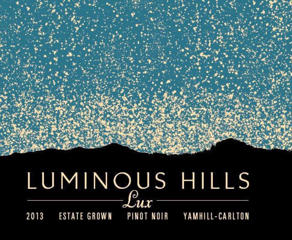 Luminous Hills Lux Estate Grown Pinot Noir 2013 Front Label