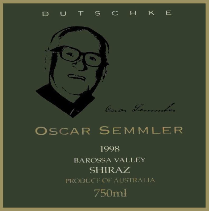 Dutschke Oscar Semmler Shiraz 1998 Front Label
