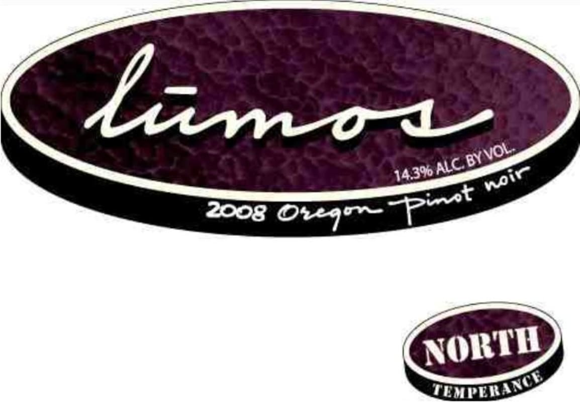 Lumos Winery Temperance Hill North Pinot Noir 2008 Front Label