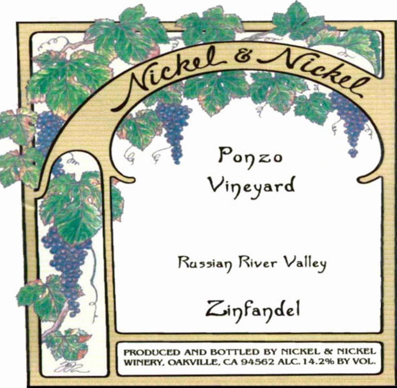 Nickel & Nickel Ponzo Zinfandel 2006 Front Label