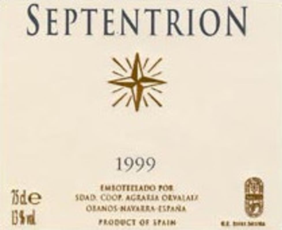 Bodegas Orvalaiz Navarra Septentrion Tempranillo 1999 Front Label