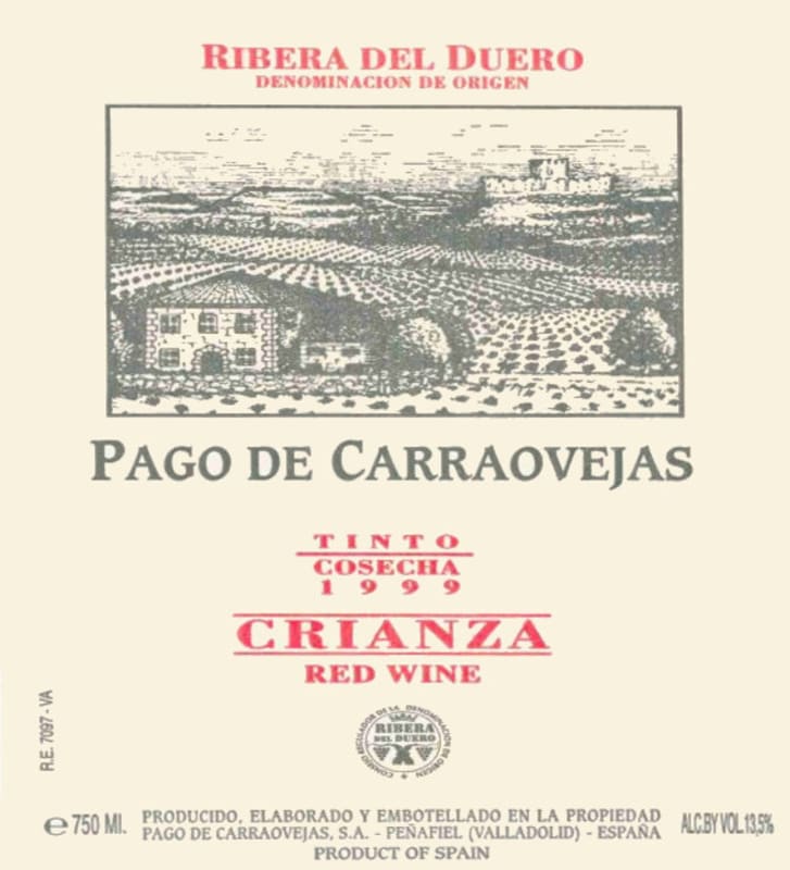 Pago de Carraovejas Crianza 1999 Front Label