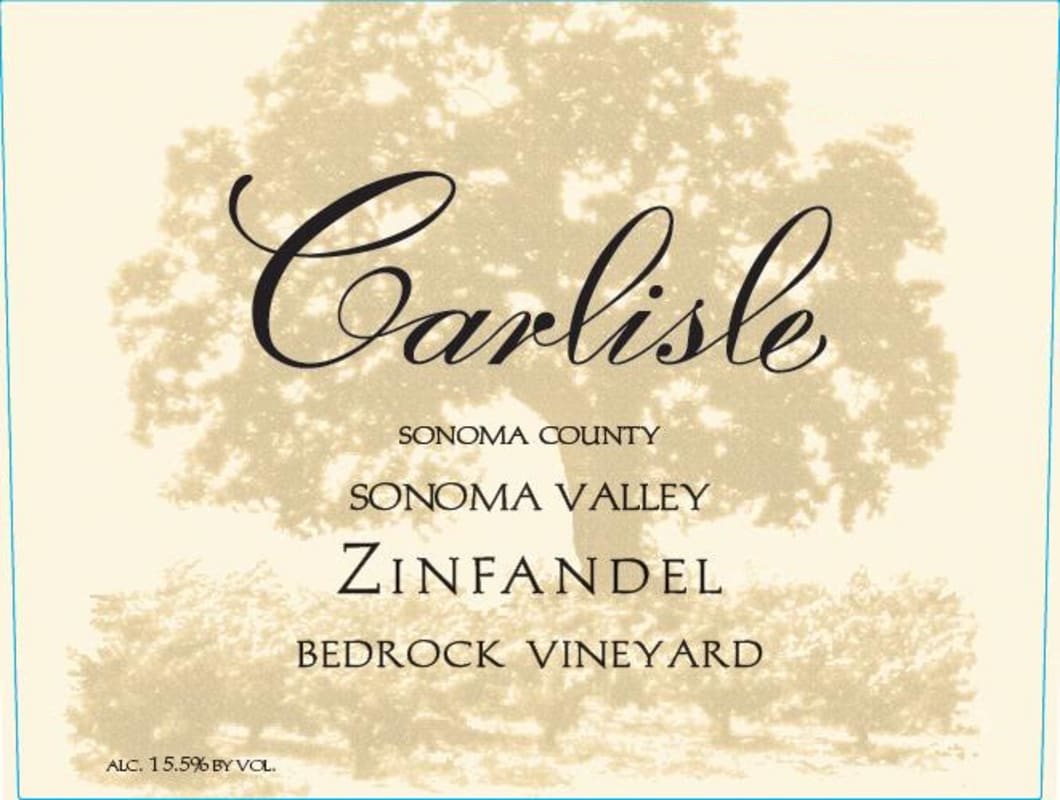 Carlisle Bedrock Vineyard Zinfandel 2013 Front Label